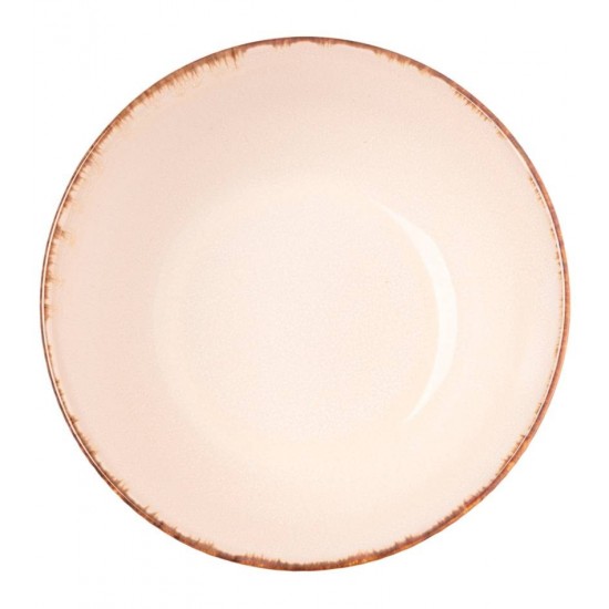 Bowl Avulso 16x6,5cm De Cerâmica Linear Bege
